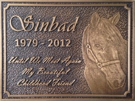Bronze memorial plaque for Sinbad the sailor dog – engraved tribute commemorating Fremantle’s beloved canine icon