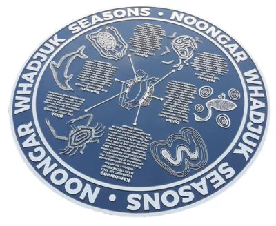 Bronze public art plaque featuring raised lettering and a detailed design, mounted on a stone base, ideal for commemorating cultural landmarks, Indigenous heritage, and community art installations.